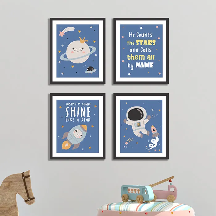 Outerspace Wall Art (Set of 4)