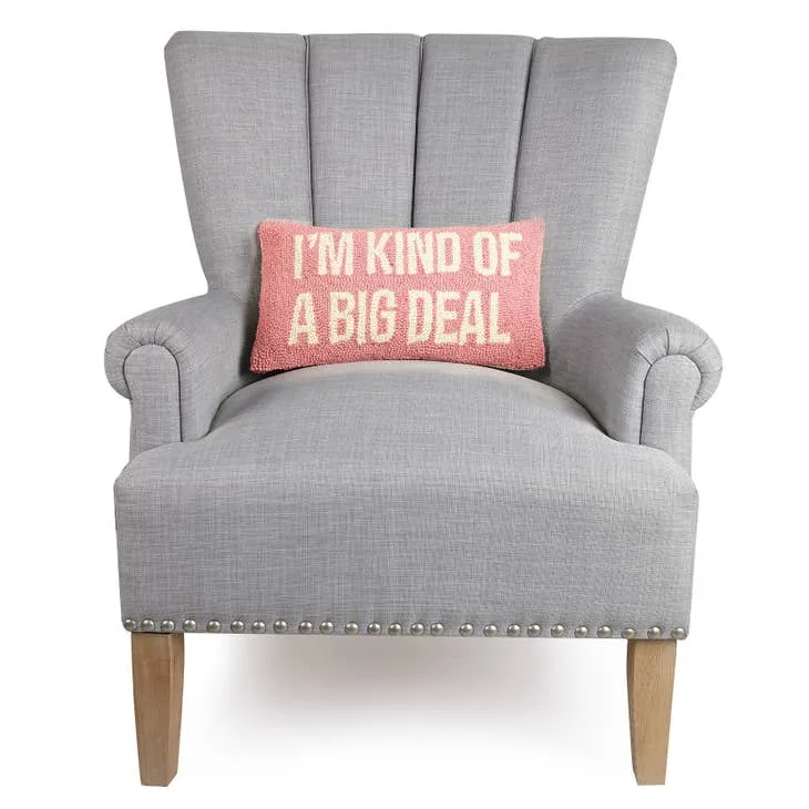 Peking Handicraft - I'm Kind of A Big Deal Pink Hook Pillow