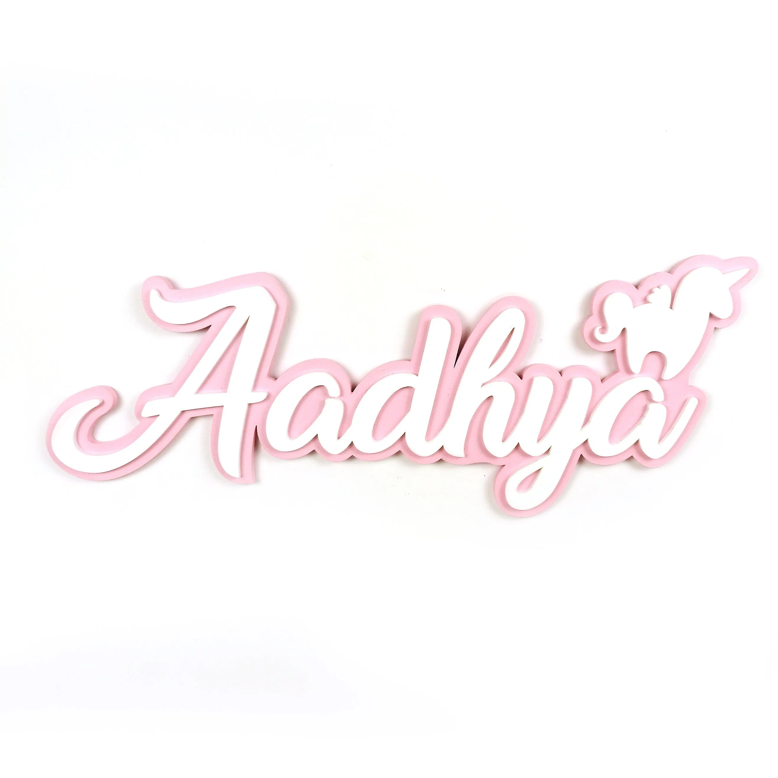 Personalised 3D Acrylic Name Plate - Unicorn