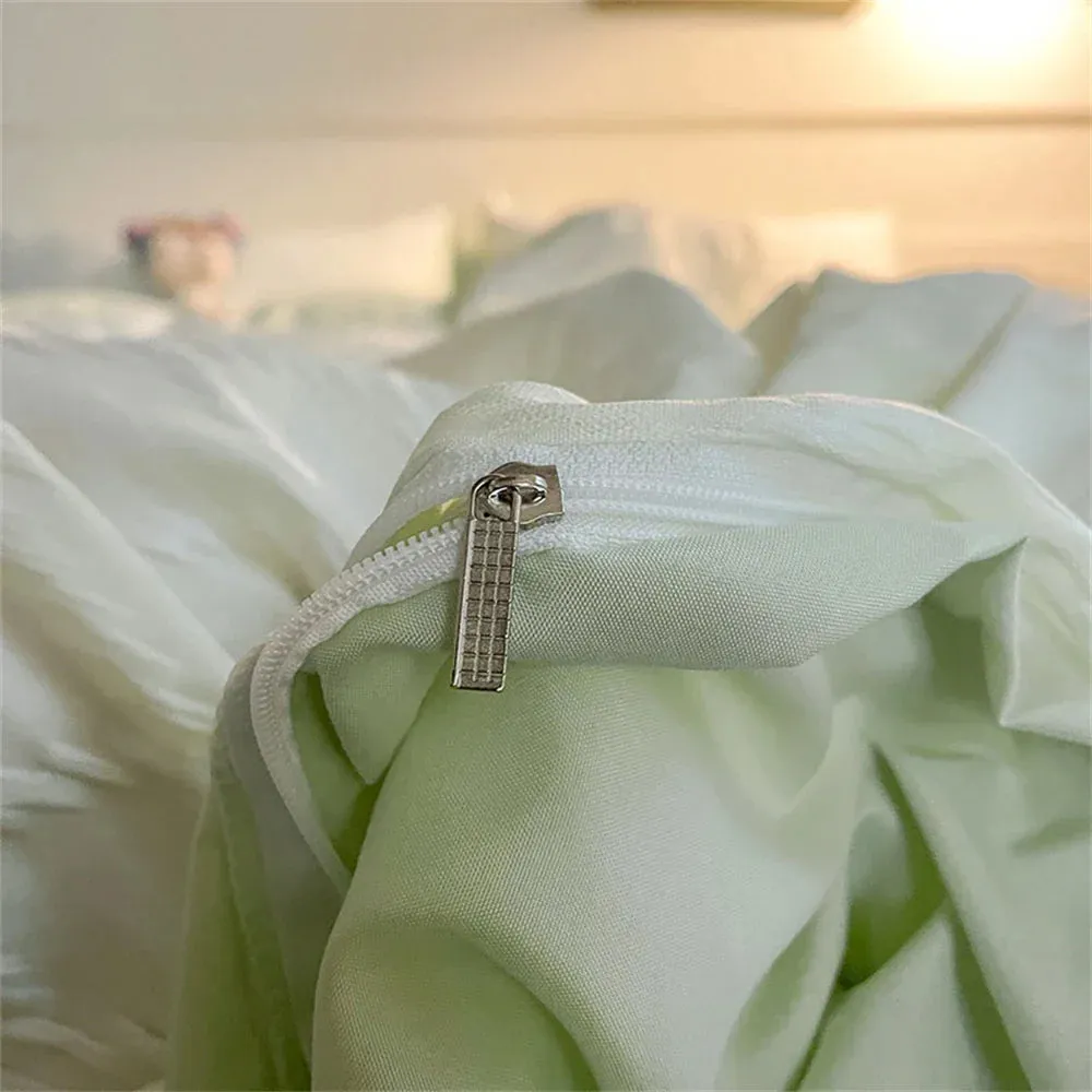 SINOTAO  -  Bedding Set Fashion Skin Friendly Fabric Home Hotel King Size Single Double Bed Set Duvet Cover Quilt Cover Pillowcase Bed Linen
